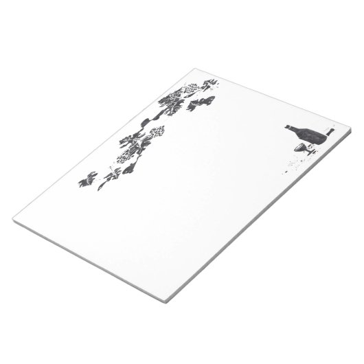 Weinmenü Notepad Notizblock (angewinkelt)