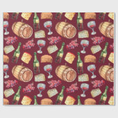 Weinmuster Geschenkpapier (Flach)
