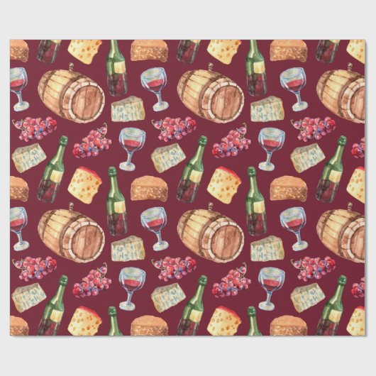 Weinmuster Geschenkpapier (Flach)