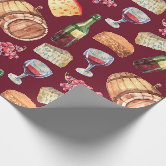 Weinmuster Geschenkpapier (Ecke)