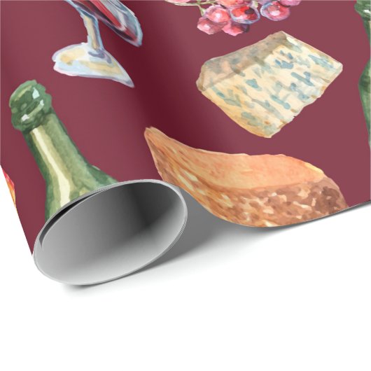 Weinmuster Geschenkpapier (Rolleneckpunkt)