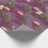 Weinmuster Geschenkpapier (Ecke)