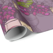 Weinmuster Geschenkpapier (Rolleneckpunkt)
