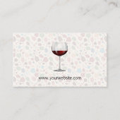 Weinmuster | Rotes Weinglas Terminkarte (Vorderseite)