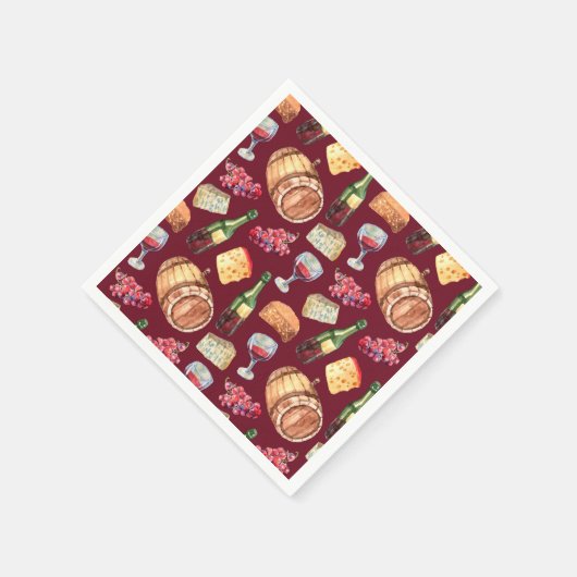 Weinmuster Serviette (Ecke)