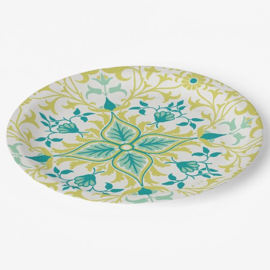 Weinmuster (von William Morris) Pappteller (Schrägansicht)