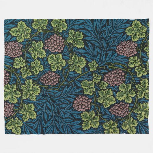 Weinmuster, William Morris Fleecedecke (Vorderseite (Horizontal))