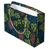 Weinmuster, William Morris große Geschenktasche Geschenktüte (Rückseite Schrägansicht)