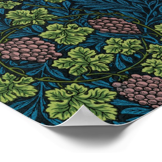 Weinmuster, William Morris Poster (Ecke)