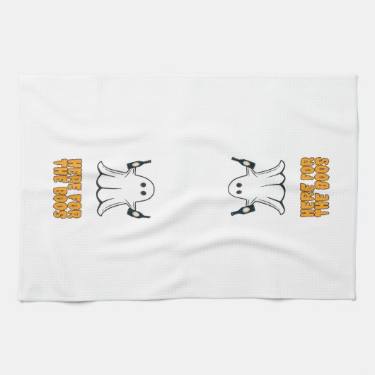 Weinnacht hier für Boos Halloween-Handtuch Geschirrtuch (Horizontal)