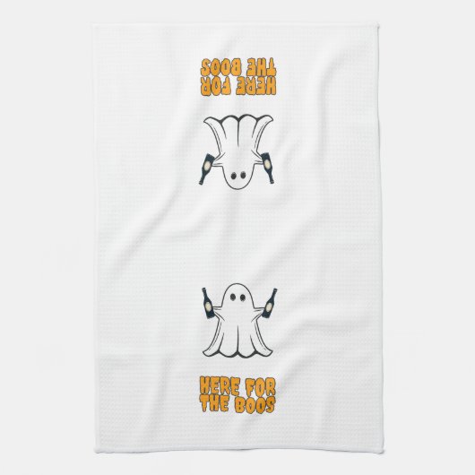 Weinnacht hier für Boos Halloween-Handtuch Geschirrtuch (Vertikal)