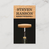 Weinöffnung | Flasche und Kork Visitenkarte (Vorderseite)