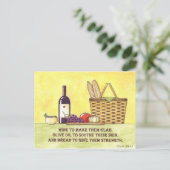 Weinöl & Brot Inspiration Postkarte (Stehend Vorderseite)