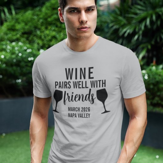 Weinparadies mit Freunden beim Verkostung T-Shirt
