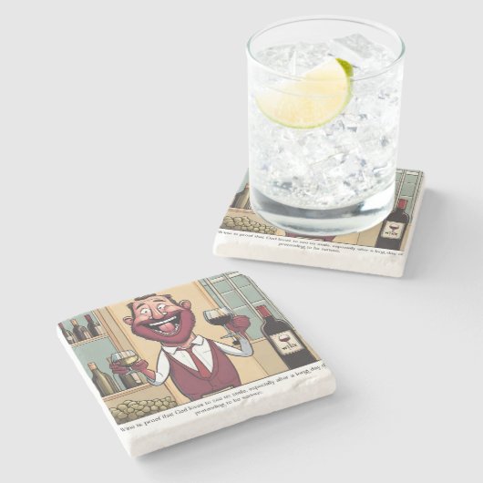 Weinparaphernalia Steinuntersetzer (Seitenansicht)