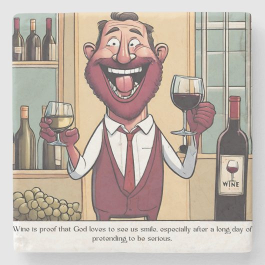 Weinparaphernalia Steinuntersetzer (Vorderseite)