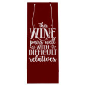 Weinpartikeln Geschenktüte Für Weinflaschen (Rückseite)