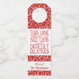 Weinpartikeln | Ho Ho Ho Funny Flaschenanhänger