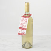 Weinpartikeln | Ho Ho Ho Funny Flaschenanhänger (Angewinkelt)