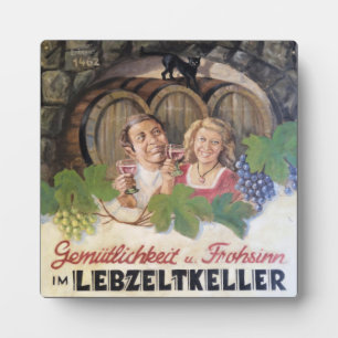Weinplaquette im Vintage-Stil Fotoplatte