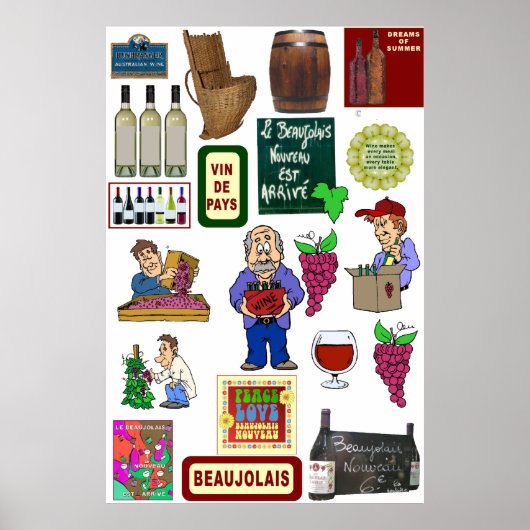 Weinposter, Beaujolais Nouveau Poster (Vorne)
