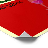 Weinposter, französischer Wein Poster (Ecke)