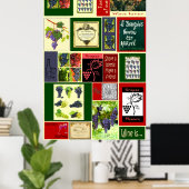 Weinposter, französischer Wein Poster (Heimbüro)