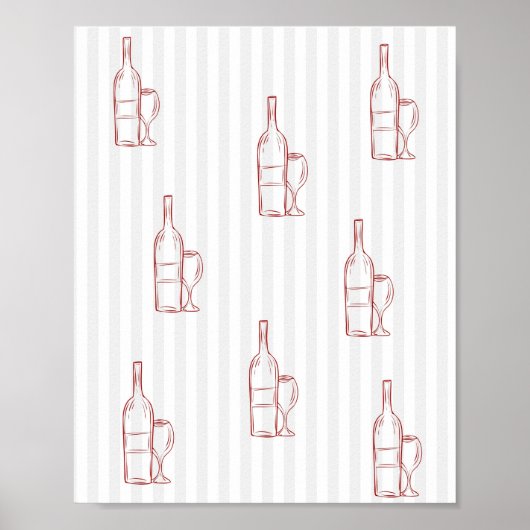 Weinposter Rotweingläser Poster (Vorne)