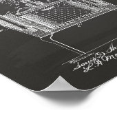 Weinpresse 1903 Patente Art Chalkboard Poster (Ecke)