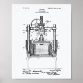 Weinpresse 1903 Weißbuch zum Thema "Patent Art" Poster (Vorne)