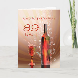 Weinprobe 89. Geburtstagskarte Karte
