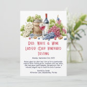 Weinprobe am Arbeitstag - Vaterländische Weinprobe Einladung (Stehend Vorderseite)