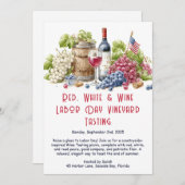 Weinprobe am Arbeitstag - Vaterländische Weinprobe Einladung (Vorne/Hinten)