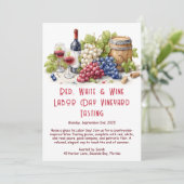 Weinprobe am Arbeitstag - Vaterländische Weinprobe Einladung (Stehend Vorderseite)