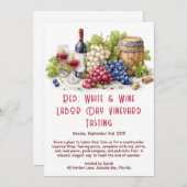 Weinprobe am Arbeitstag - Vaterländische Weinprobe Einladung (Vorne/Hinten)