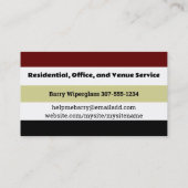 Weinprobe Barkeeper sommelier Visitenkarte (Rückseite)