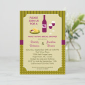 Weinprobe Brautdusche Einladung (Stehend Vorderseite)