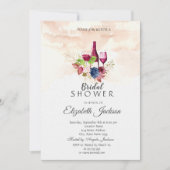 Weinprobe Brautparty Einladung (Vorderseite)