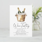 Weinprobe Brautparty Einladung (Stehend Vorderseite)