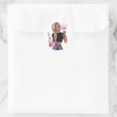 Weinprobe Brautparty Runder Aufkleber (Tasche)