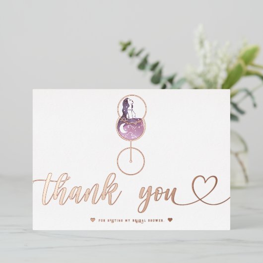 Weinprobe Brautparty Script Danke Karte (Stehend vorne)