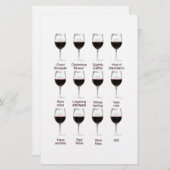 Weinprobe Briefpapier (Vorne/Hinten)