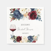Weinprobe Burgund Brautparty Paper Napkin Serviette (Vorderseite)
