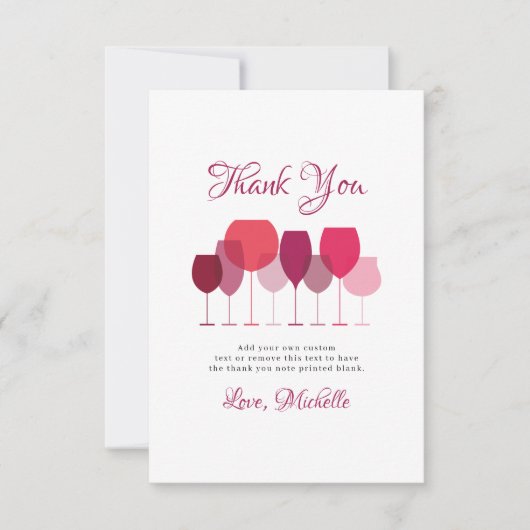 Weinprobe Dankeschön Karten (Vorderseite)