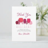 Weinprobe Dankeschön Karten (Stehend Vorderseite)