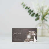 Weinprobe Dunkler Leder Sir Mops Visitenkarte (Stehend Vorderseite)