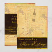 Weinprobe Einladung (Vorne/Hinten)