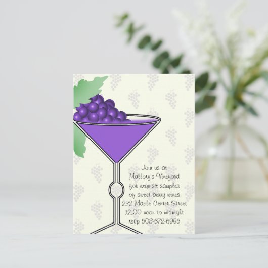 Weinprobe Einladung (Stehend Vorderseite)