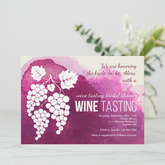 Weinprobe Einladung (Stehend Vorderseite)