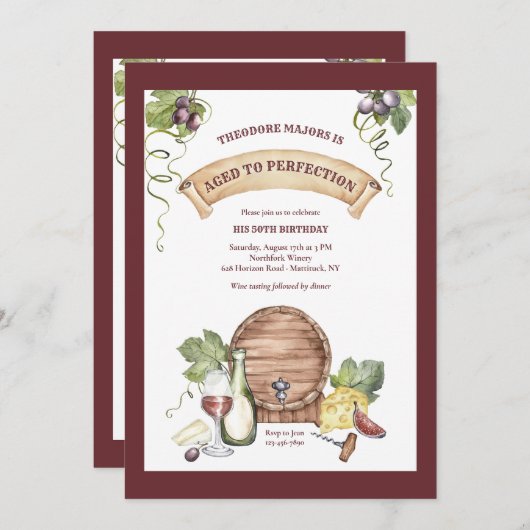 Weinprobe Einladung (Vorne/Hinten)